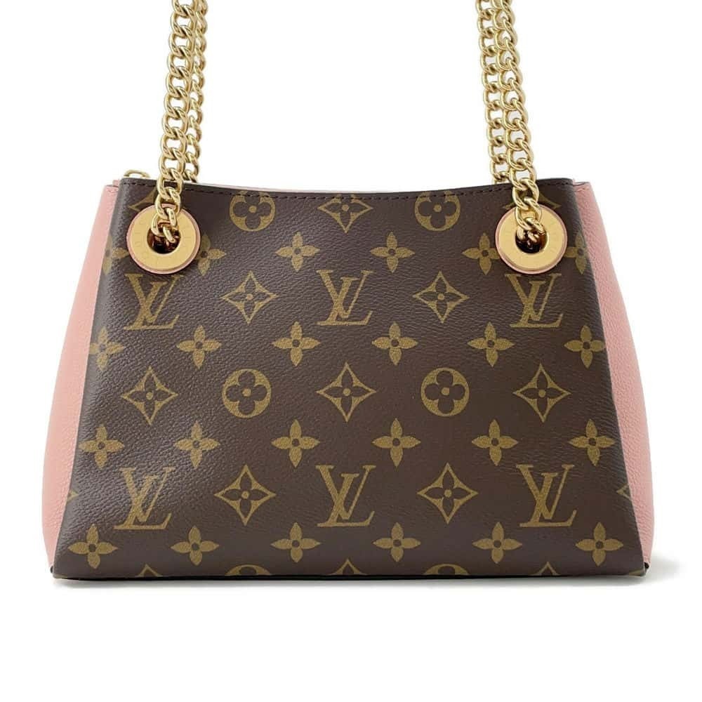 Louis Vuitton Chain Shoulder Bag Monogram Calf Leather Surene Pink